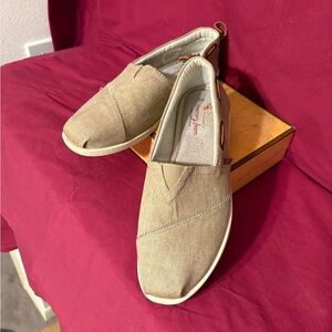 Bobs from Skechers Beige Slip Ons